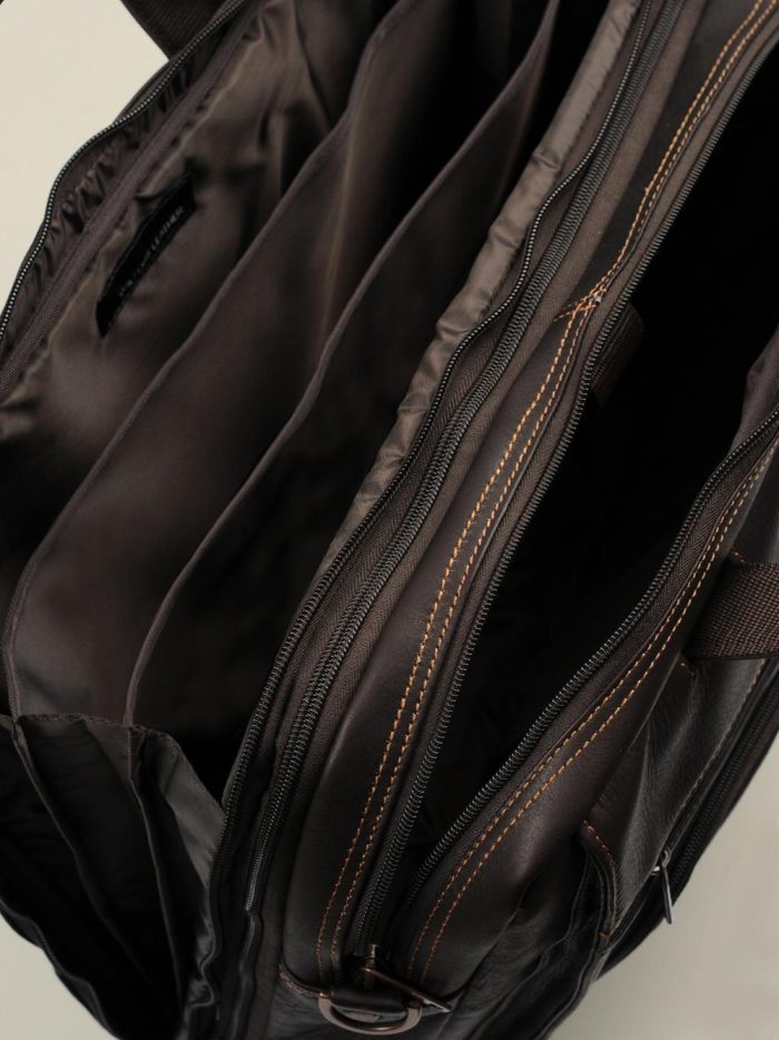 Jackson vacqueta black leather briefcase bag for men - Image 3