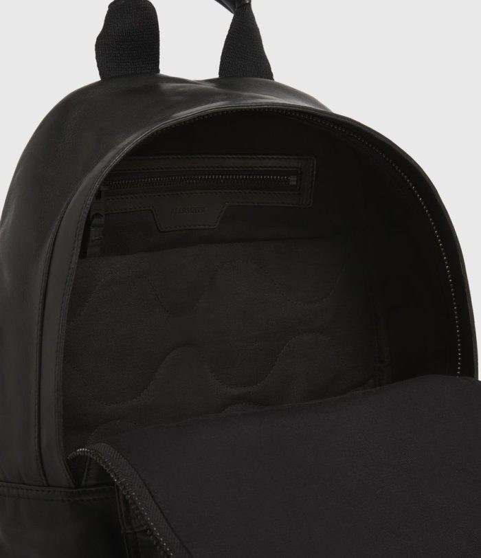 Arena black leather backpack bag for men - Image 4