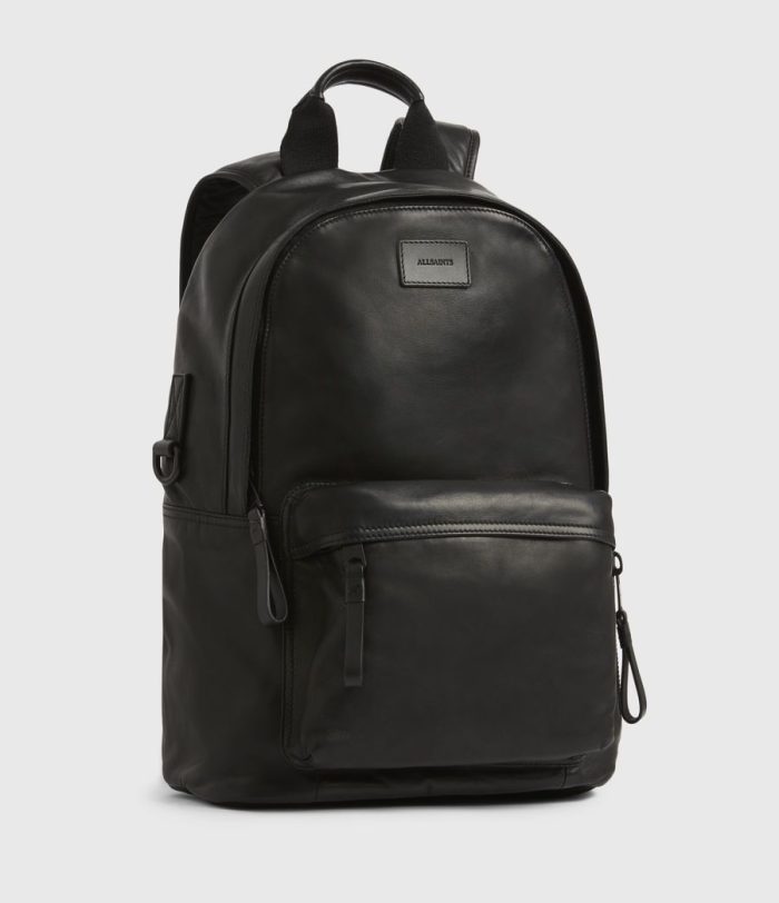Arena black leather backpack bag for men - Image 3