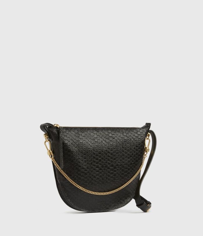 Blake black leather shoulder bag for women - Image 2