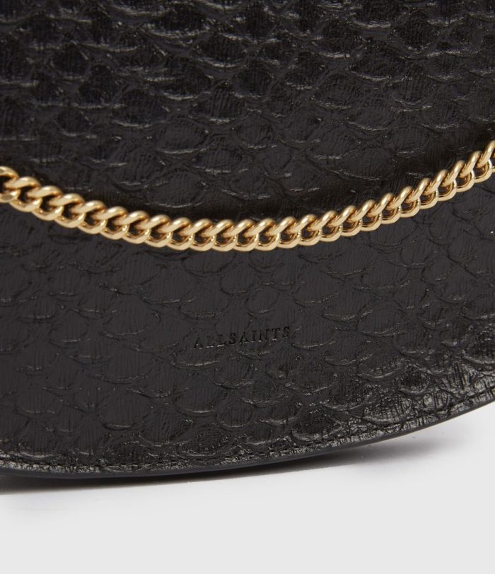 Blake black leather shoulder bag for women - Image 4