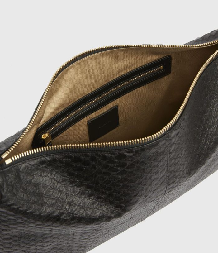 Edbury black leather shoulder bag for women - Image 4