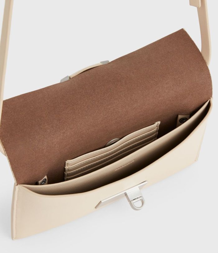 Francoise white leather crossbody bag for women - Image 4