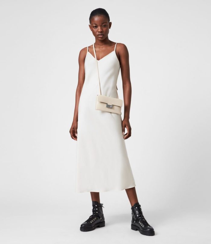 Francoise white leather crossbody bag for women - Image 3