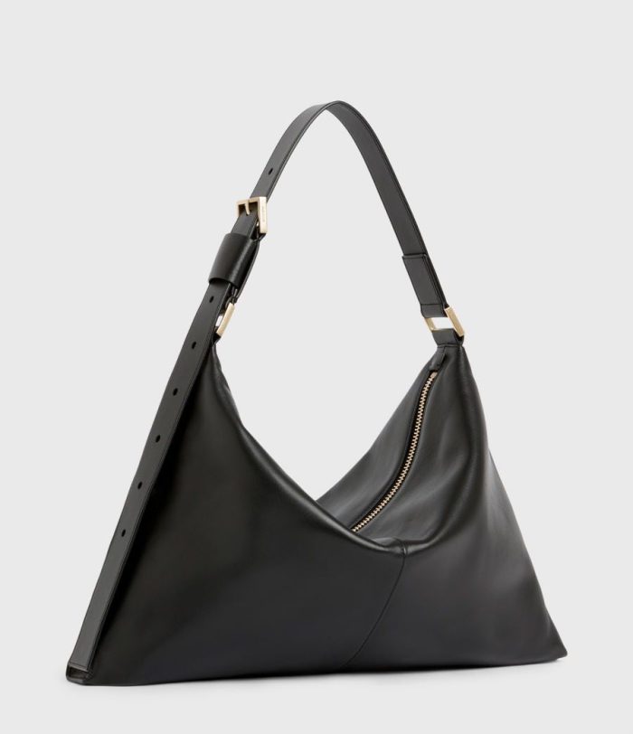 Edbury black leather shoulder bag for women - Image 3