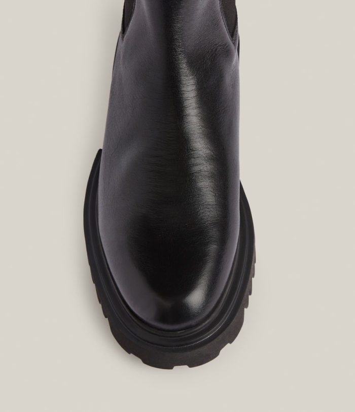 Hallie black leather boots for women - Image 2
