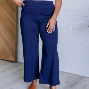 Magic Wide Leg Crop Pants in Navy Ave Shops